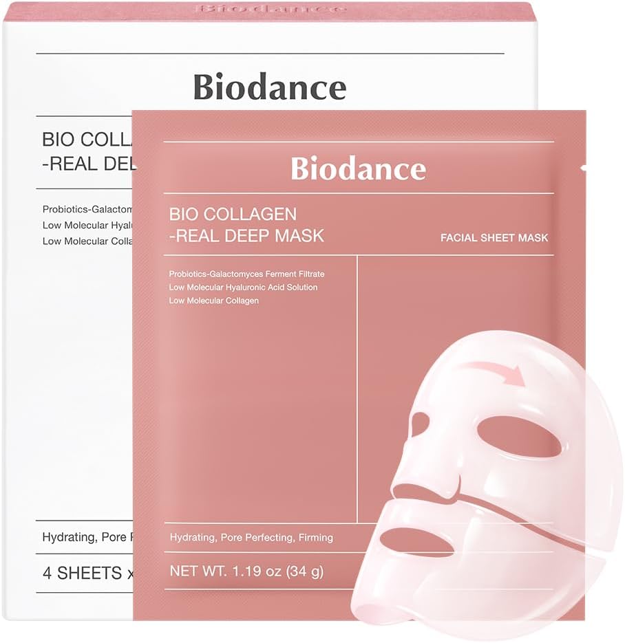 BIODANCE Bio-Collagen Hydrogel Face Mask 4 Pack Korean Glass Skin
