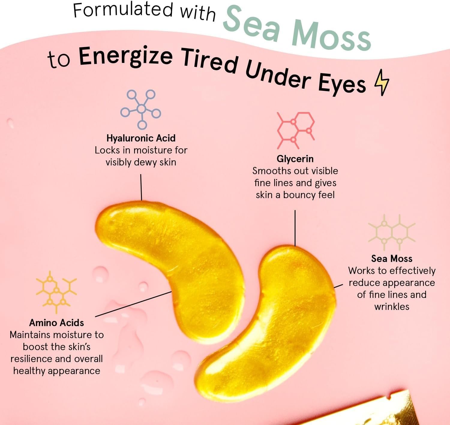Grace & Stella Gold Under Eye Masks Dark Circles & Puffiness 24 Pairs