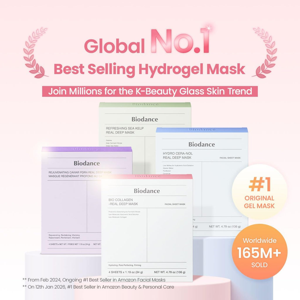 BIODANCE Bio-Collagen Hydrogel Face Mask 4 Pack Korean Glass Skin