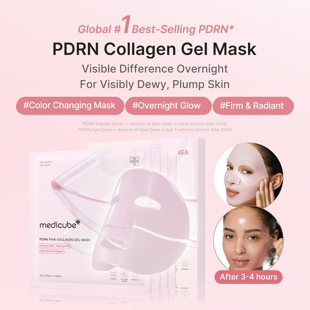 medicube Salmon DNA PDRN Pink Collagen Jelly Gel Mask 4 Pack 28g