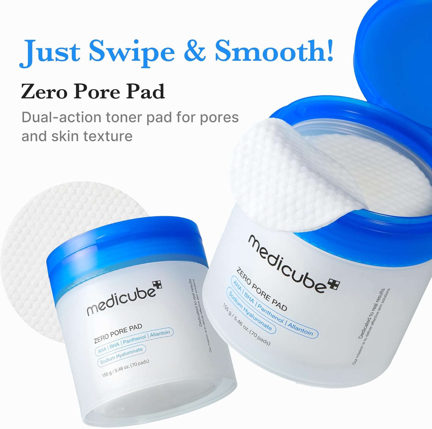 medicube Zero Pore Pads 2.0 AHA BHA Exfoliating Toner Pads 70ct