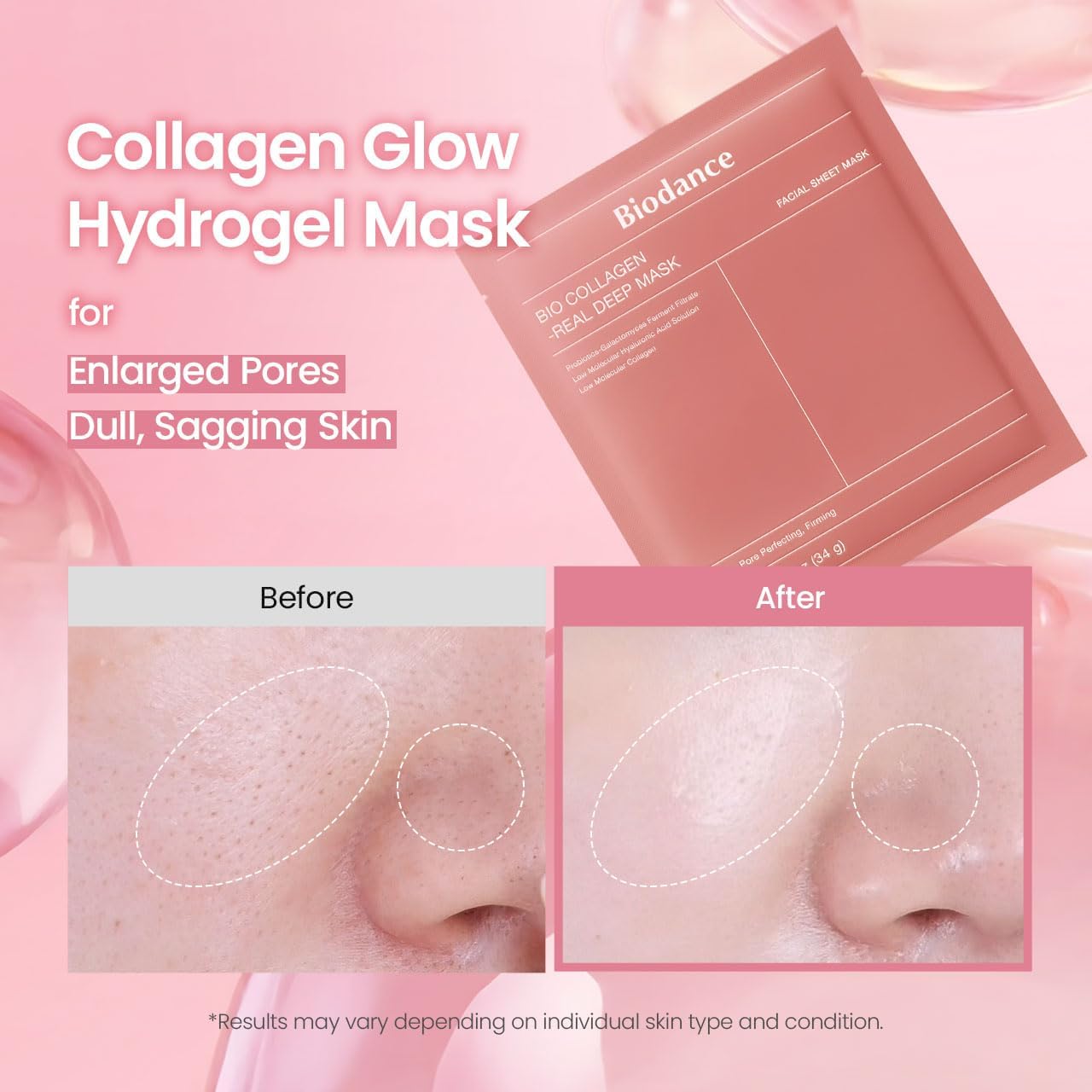 BIODANCE Bio-Collagen Hydrogel Face Mask 4 Pack Korean Glass Skin