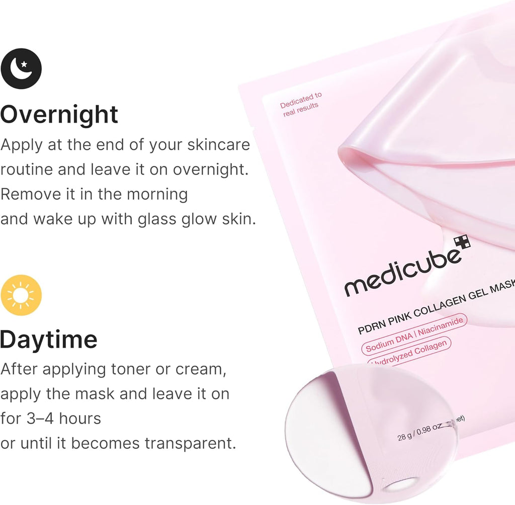 medicube Salmon DNA PDRN Pink Collagen Jelly Gel Mask 4 Pack 28g