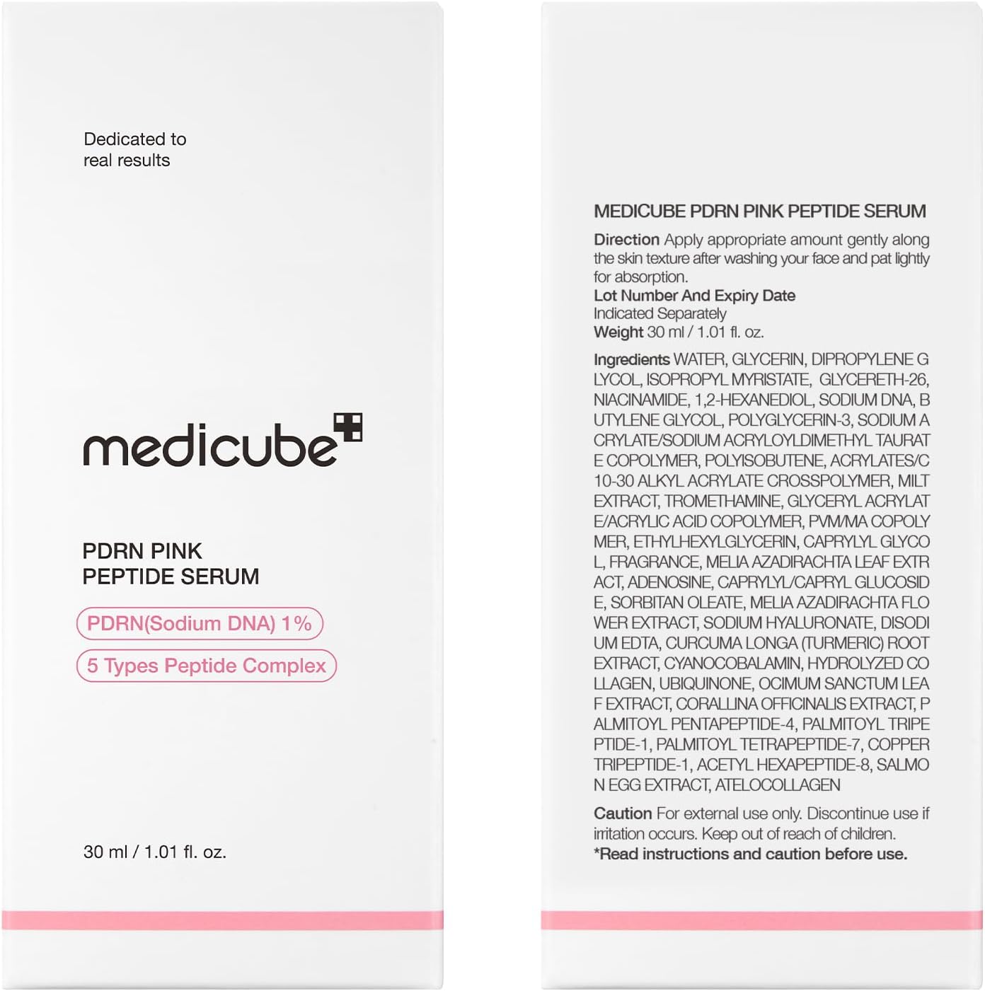 medicube Salmon DNA PDRN Pink Peptide Serum Niacinamide 30ml